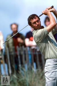 Hubert Green playing in the 1982 Open Championship at the Royal Troon Golf Club