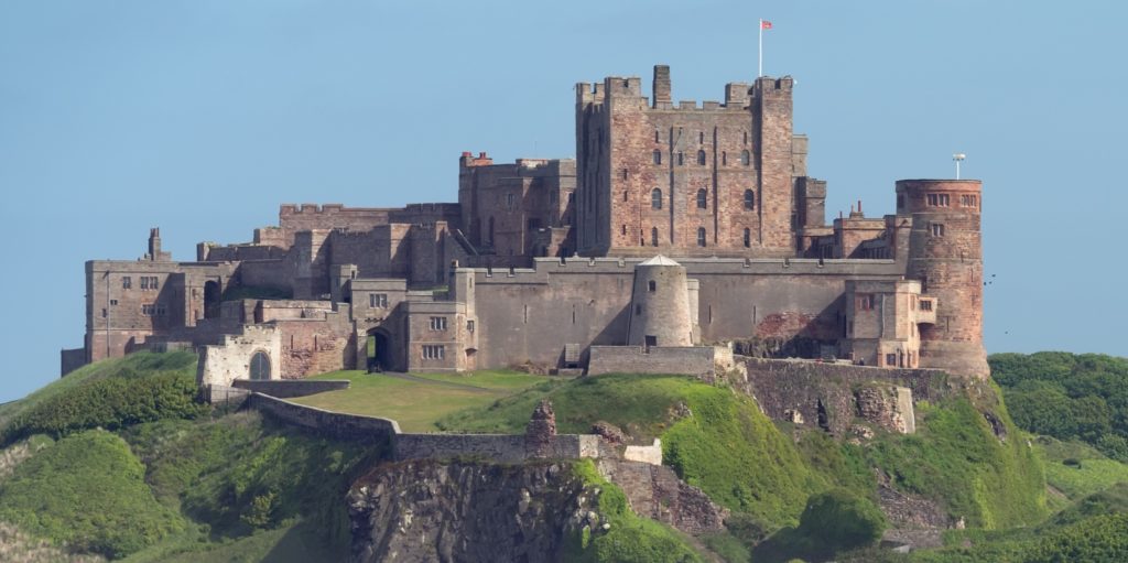 Bamburgh Castle provides a stunning backdrop to the Golf Course