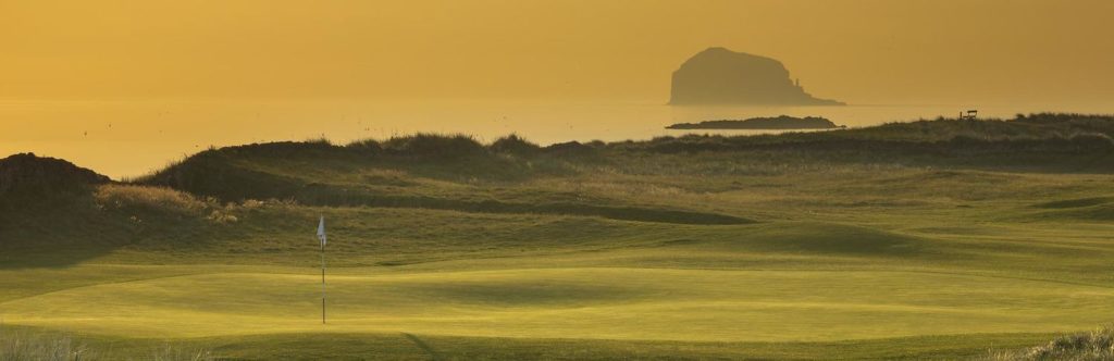A stunning view of the west links at North Berwick Golf Club