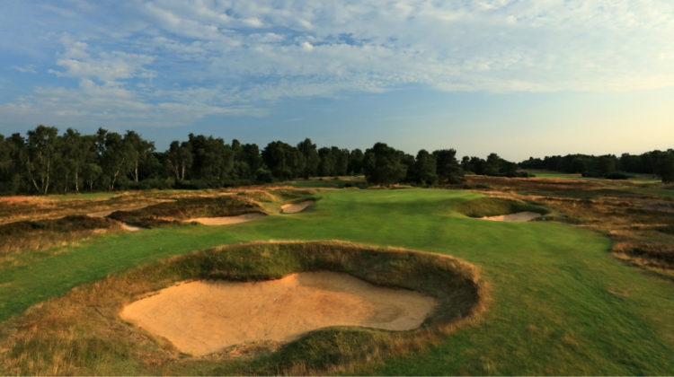 A view of the Par 3 8th hole on the Hotchkin course, ranked in the Top 100 golf courses in the world...by kind permission of Woodhall Spa Golf Club