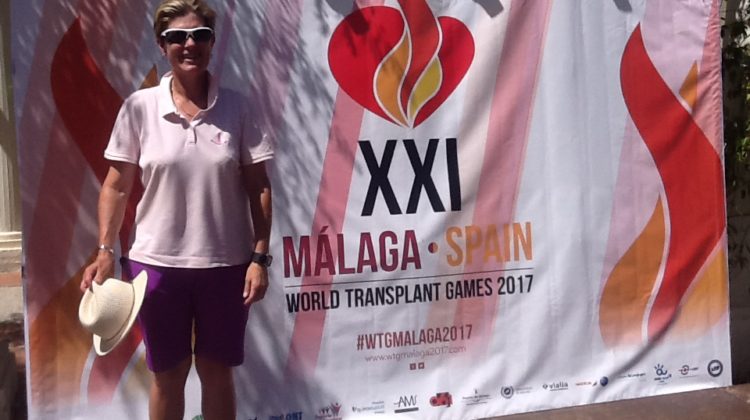 Alison Johns at the World Transplant Games 2017 in Malaga, Spain