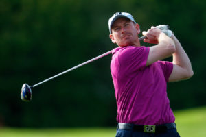 Aran Wainwright Teeing Off during the Glenmuir PGA Professional Championship North East Qualifier, photographer Paul Thomas/Getty Images, by kind permission of the Professional Golfers Association