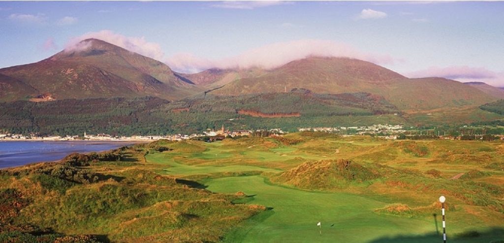 A stunning panoramic view, by kind permission of Royal County Down Golf Club