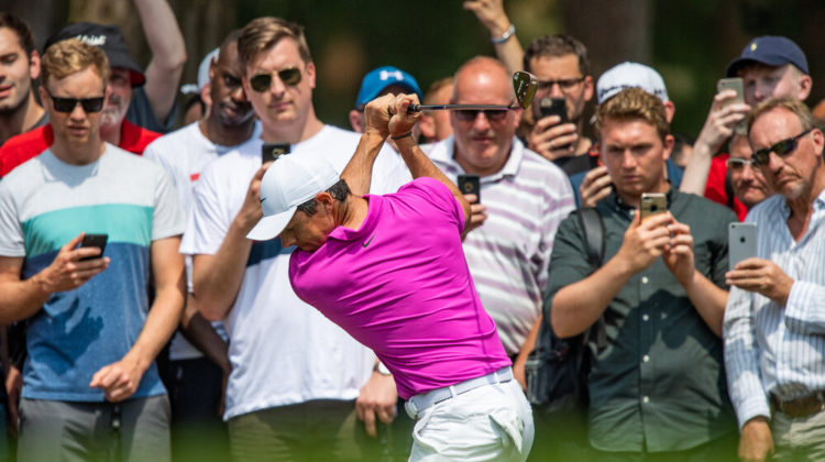 Rory McIlroy in action at the BMW PGA Championship at Wentworth, by kind permission of Kevin Diss Photography