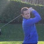 A photo of Ed James after playing a shot with Driver
