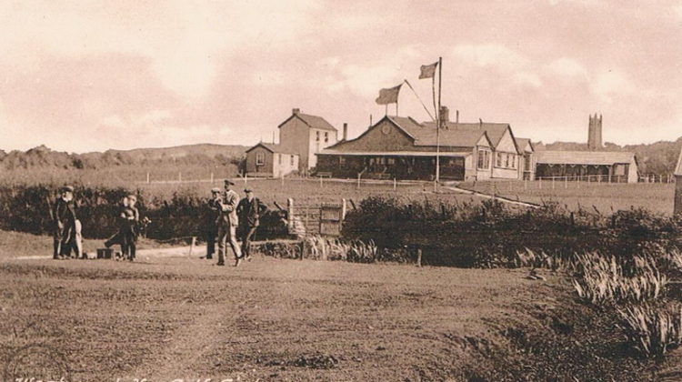 A view of the 1st Tee circa. 1915, by kind permission of Royal North Devon Golf Club