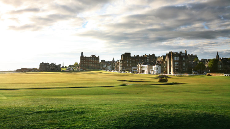 A view of St Andrews Old Course (1st and 18th Holes), by kind permission of St Andrews Links Trust