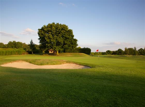 A view of the green on the Par 4 18th hole, by kind permission of Garforth Golf Club