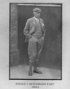 Photo of Horace Hutchinson when Captain of the Royal Eastbourne Golf Club in 1892, by kind permission of Royal Eastbourne Golf Club