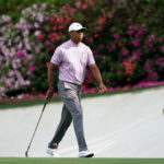 Tiger Woods walking on the 13th green during the 3rd Round of the 2019 Masters