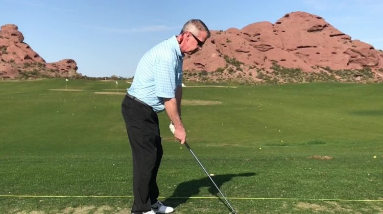 A photo of Pete Kelbel practising at Papago Golf Club in Phoenix, Arizona