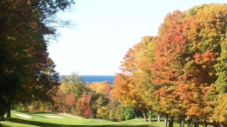 A view of the Par 4 2nd Hole, by kind permission of Petoskey-Bay View Country Club