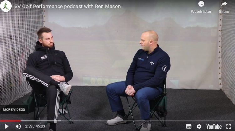 A photo capturing the podcast with Ben Mason...by kind permission of SV Golf Performance