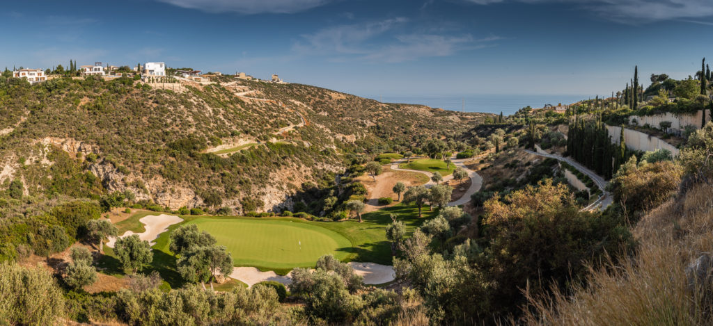 Aphrodite Hills...a view of the stunning Par 3 7th, by kind permission of Kevin Diss Photography