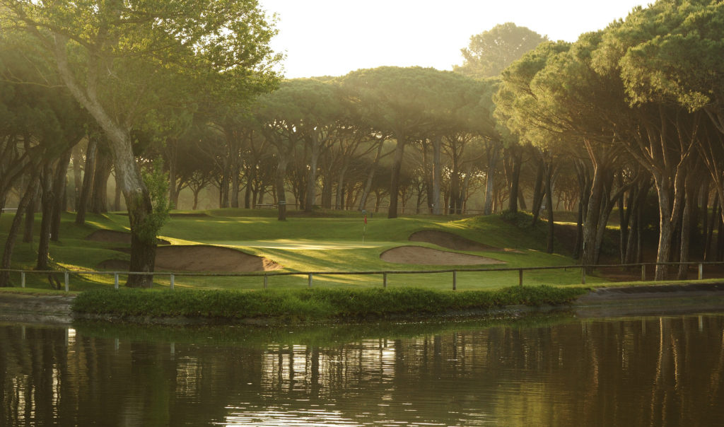 A view of the stunning Par 3 9th (Photographer Steven Caar), by kind permission of Golf De Pals, Spain