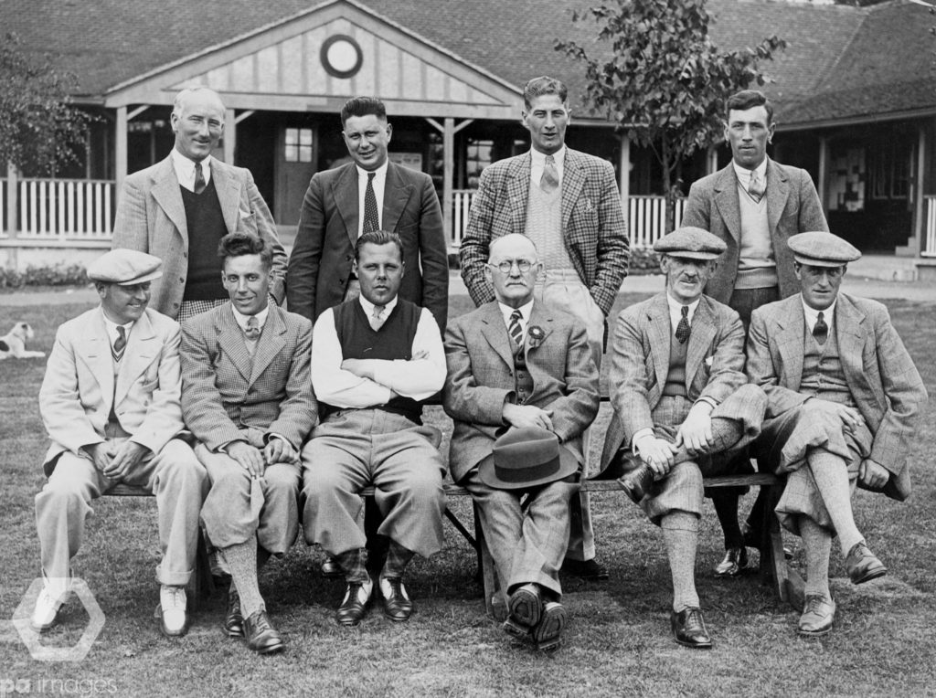 A photo of J.H.Taylor and the 1933 Great Britain Ryder Cup Team (apart from Bill Davies)