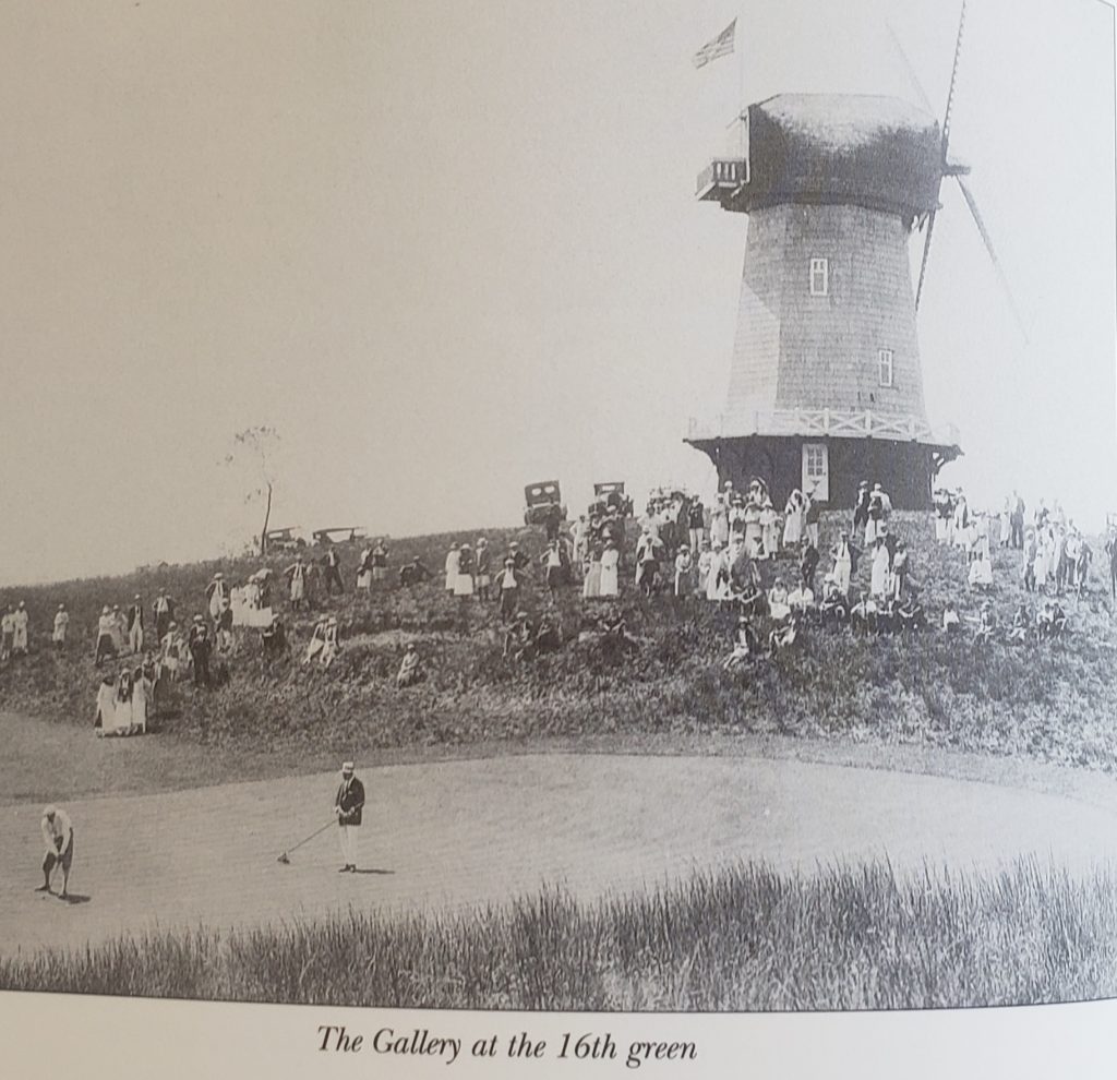 A photo of the gallery on the 16th green at the National Links of America, by kind permission of Peter Shaerf