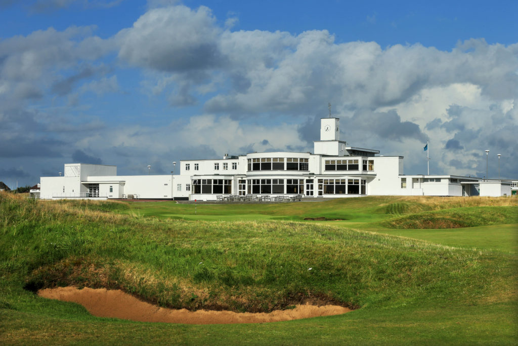 A view of the 18th green and the iconic Clubhouse, by kind permission of Royal Birkdale Golf Club
