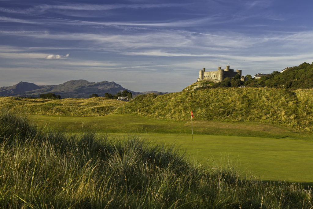 A view of the historic 13th Century Harlech Castle from the 15th green, by kind permission of Royal St. David's Golf Club