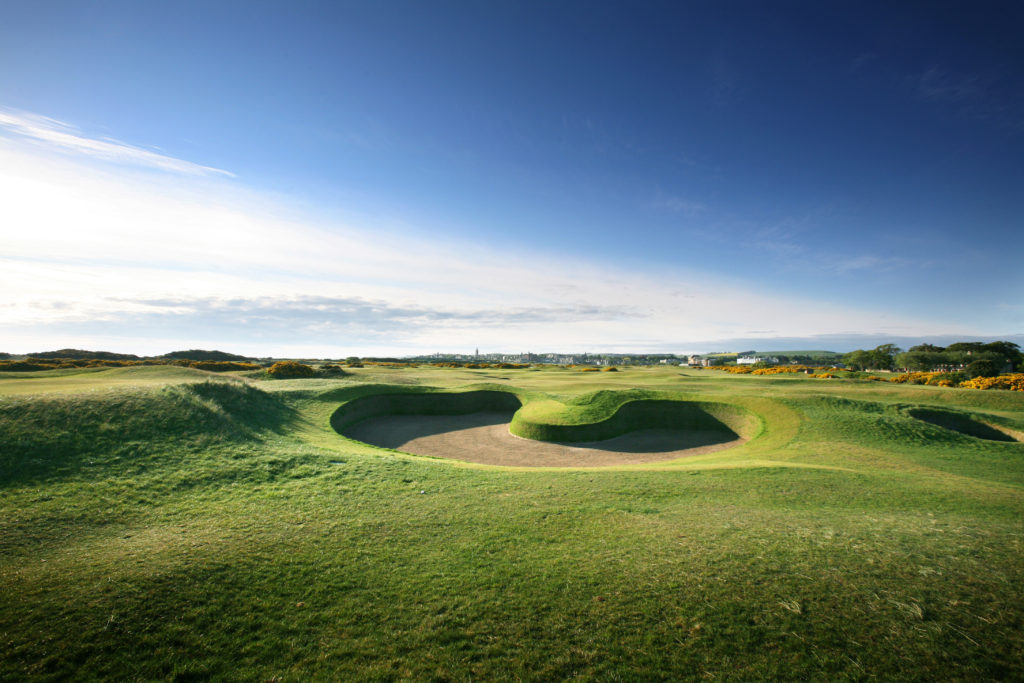 A view of Hell Bunker on Hole 14 (Long) at the Old Course ... photograph by kind permission of St Andrews Links Trust
