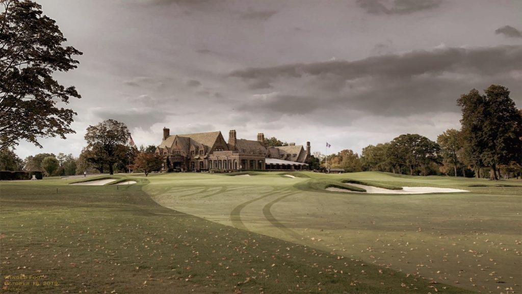 A view of the iconic Clubhouse, by kind permission of Neil Regan (Historian at Winged Foot Golf Club)