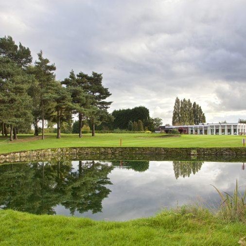 A view of the pond protecting the 18th green at Wheatley Golf Club, by kind permission of the 2020protour