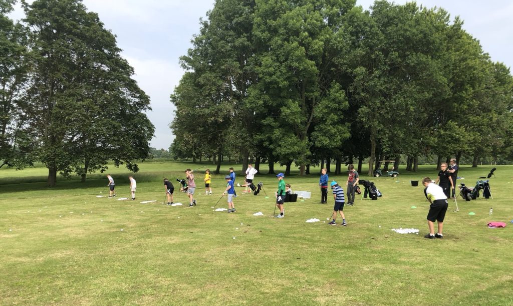 A photo of an outdoor class at the Blackwell Grange Junior Golf Academy...by kind permission of Aaron Cox