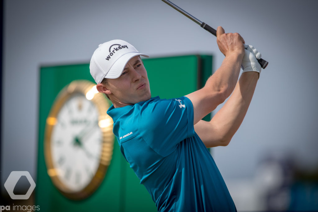Matt Fitzpatrick tees off at the 17th during day three of the Aberdeen Standard Investment Scottish Open at Gullane Golf Club, East Lothian.