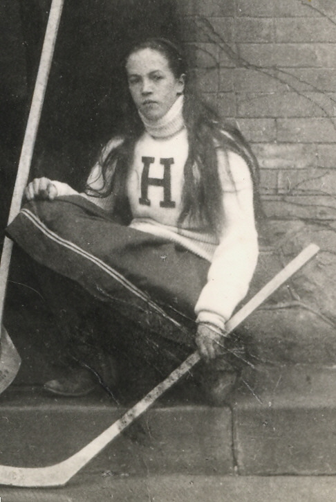 Dated 1907, a photograph of Ada Mackenzie representing Havergal College at Hockey, by kind permission of 'Dr. Catherine Steele 1928 Archives, Havergal College'