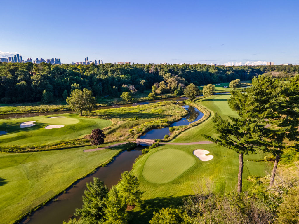 An aerial view of the Mississaugua Golf Course, by kind permission of Mississaugua Golf and Country Club