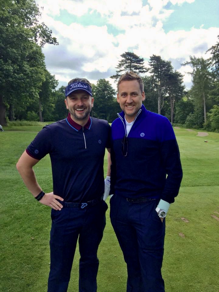 Paul Hemlin pictured with Ian Poulter, first pick for his Fantasy Fourball...by kind permission of Paul Hemlin