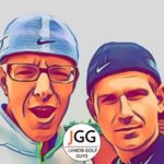 An animated drawing of Thomas Devine and Phil Akers, by kind permission of the Junior Golf Guys