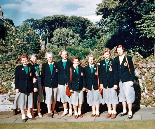 Canadian Commonwealth Team 1953...L-R Babs Davies, Jean Stuart (Chairman of the CLGU Selection Committee), Ada Mackenzie, Margaret Todd, Marlene Stewart, Daintry Chisholm, Mary Gay, Mary Pyke (Photograph kindly supplied by the Ladies' Golf Club of Toronto Archives)