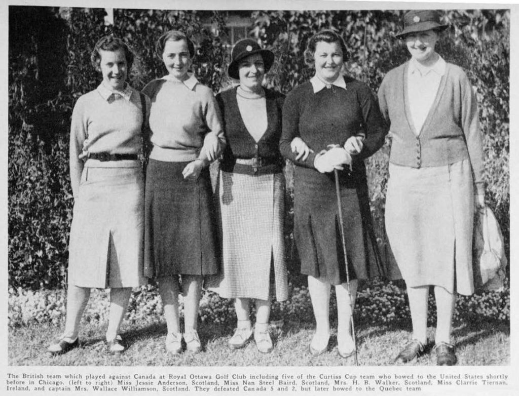 The Great Britain Quintet...photograph from Canadian Golfer, kindly supplied by Margaret McLaren