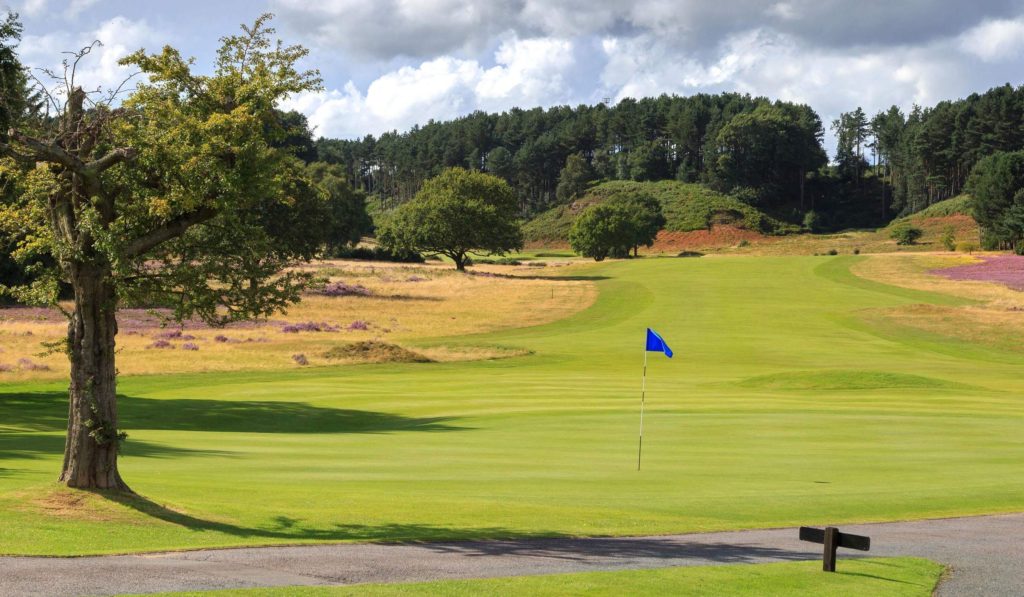 A view from behind the green at the 3rd Hole, by kind permission of Hollinwell Golf Club
