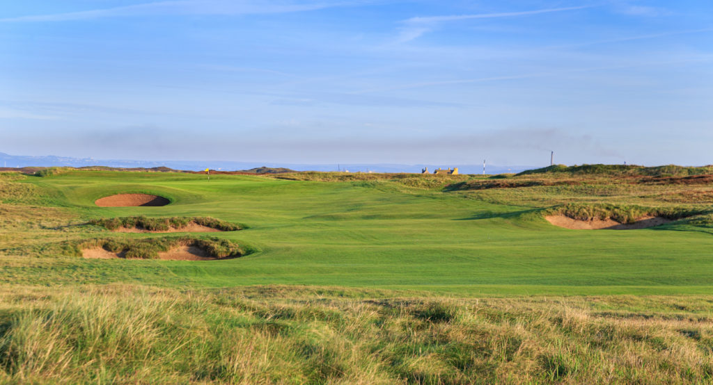 A view of the 1st Hole, by kind permission of Royal Porthcawl Golf Club
