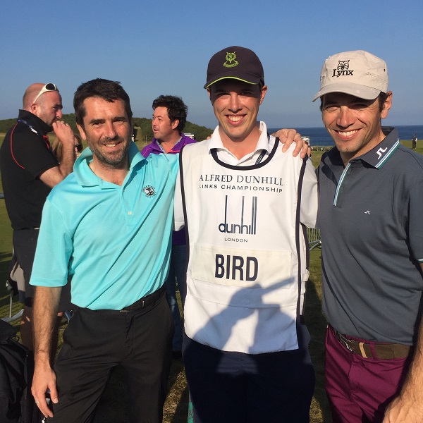 Alfred Dunhill Links Championship ... from l to r Tony Bird, Freddie Lawrence and Nick Dougherty ... photograph by kind permission of Freddie Lawrence