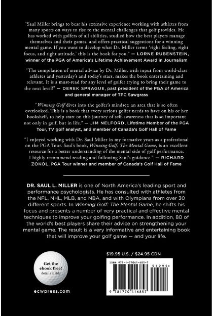 Winning Golf: The Mental Game - Back Cover, by kind permission of ECW Press, Toronto, Canada