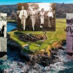 Featured Image ... Pictures of Joyce Wethered with Bobby Jones and with Sam Parks and from the match at Brook-Lea Country Club, all set against a background image of Pebble Beach.