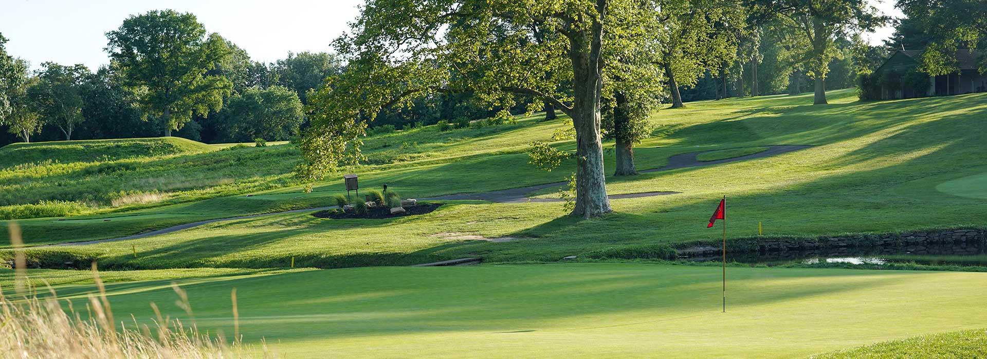 A view of the 6th green, looking towards the 7th tee ... photograph by kind permission of Philmont Country Club