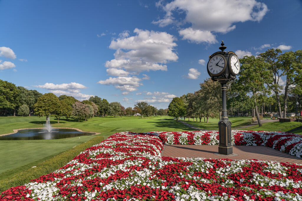 A view of the opening hole, from tee box to the green in the far distance ... photograph by kind permission of Red Run Golf Club