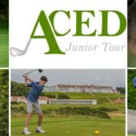 ACED Junior Golf Tour Featured Image ... a collage of junior golfers playing at various courses and the ACED Junior Golf Logo (photographs and logo by kind permission of Aaron Cox)